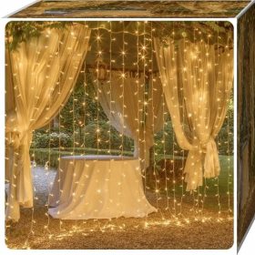   LED ZAVESA ZA OKNA 3x3m GOSTE LUČKE x 300 BELA SVETLOBA ZA DEKORACIJO