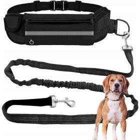    TORBA ZA PAS TREKKING POVODEC ZA TEK S PSOM, ELASTIČNI BLAŽILEC