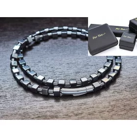   Nakit iz hematitnih kroglic 6 mm s elegantno zaponko | Različne dolžine za izbiro