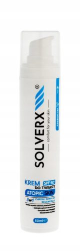 SOLVERX Atopic Skin 3v1 Krema za obraz z SPF50+ za Atopično Kožo