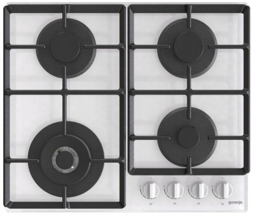  Bela plinska kuhalna plošča na steklo Gorenje GTW641EW je solidno zapakirana