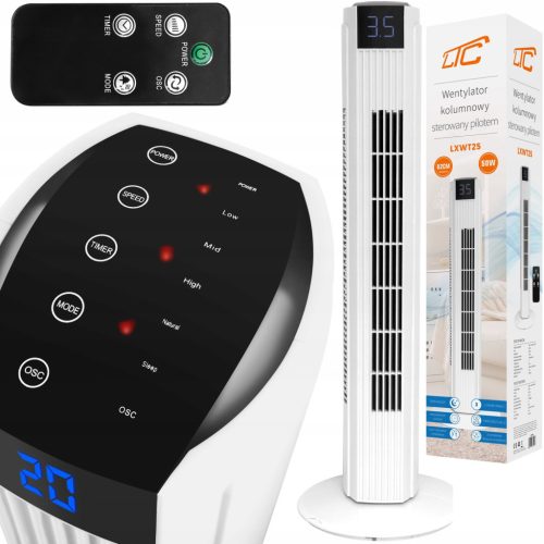 Močan Stebrni Ventilator z Oscilacijo in Daljinskim Upravljanjem