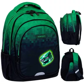   Šolski nahrbtnik AstraBag Pixel Hero AB300 za dečke 27 l - 3 predelki, prenosnik, ergonomsko hrbtišče
