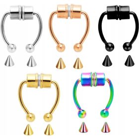 Magnetični umetni nosni obročki, 5 kosov