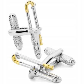   Spinki za Mankete Pozavne Darilo za Glasbenika Onyx Art London