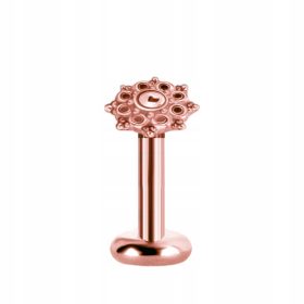 SS316L Rose Gold Labret 1.2x6mm Removable Tribal Ornament