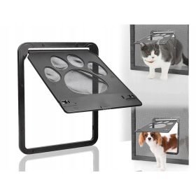   Profesionalen Vrata za Mačke in Pse s Klapo za Komarje Črna 24 x 29 cm