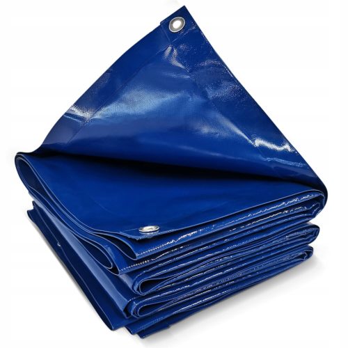Industrijska zaščitna ponjava modre barve 4x3 m, 650g/m2, z aluminijastimi očesi