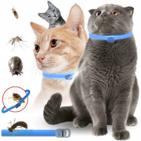   Mačji ovratnik proti klopom in bolham, SVETEČ V TEMI, zaščita za mačke, 8 mesecev delovanja