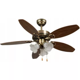   Ventilator za strop ARKADA | Premer 106 cm | Rjave lopatice, 3 svetilke