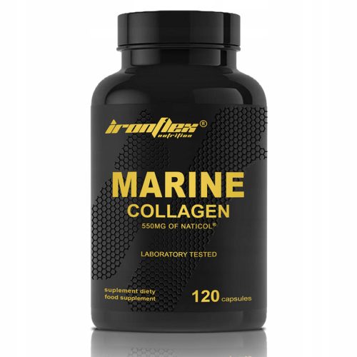 Morski Kolagen IronFlex z Kwasem Hialuronowym in Vitaminom C - 120 kapsul