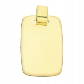Zlata pravokotna obesek s ploščico 925