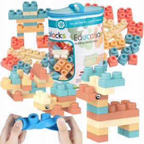    BLOKADICE IZ MEHKE GUME, SENZORIČNE, GRADBENIŠKE, VELIKE, XXL set, 96 kos.