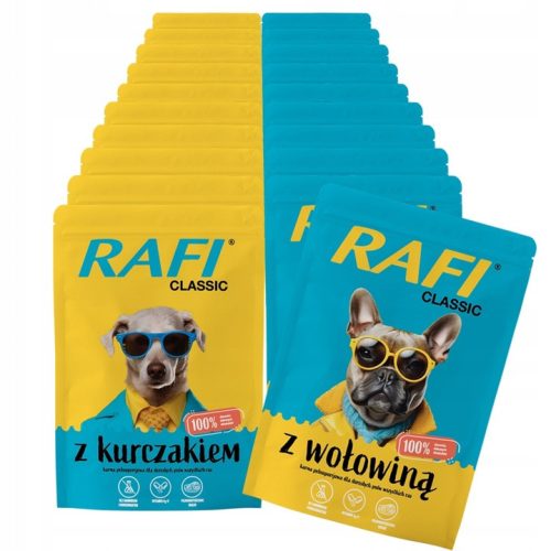 RAFI CLASSIC Mokra hrana za pse Dolina Noteci mešanica okusov 20 x 400g