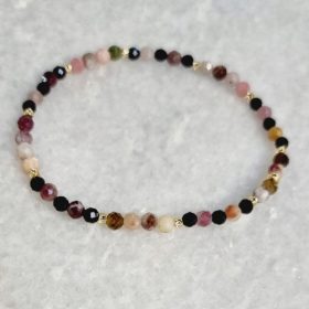 Zapestnica Črni Turmalin in Lubenica Naravni Kamni EasyGo