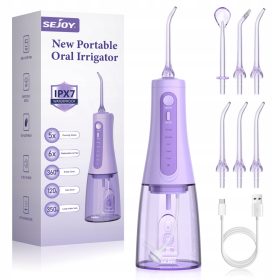   Električni brezžični irigator za zobe 5 načinov/6 šob, 350ml