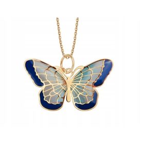 Zlata Verižica z Modrim Metuljem iz Zlata 585