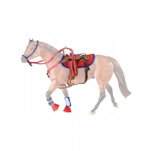 Breyer Tradicionalni 2051 - Western sedlo, rdeča in modra