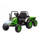 Milly Mally Električni traktor s prikolico Farmer Green