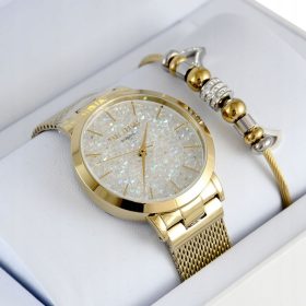   Elegantni ženski set ur Paul Lorens BELLICA z zapestnico Daniel Klein ENGRAVED