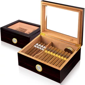   Slovenian Name: Eleganten ročno izdelan humidor za cigare Slege Sentry8A

SEO-Optimized Description: Odkrijte popoln način za shranjevanje in zaščito vaše zbirke cigar z ročno izdelanim humidorjem Sle