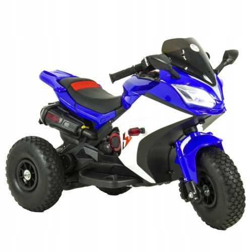 Motor za otroke na akumulator s pnevmatikami iz umetnega usnja, MOTO-M-13-NIEBIESKI