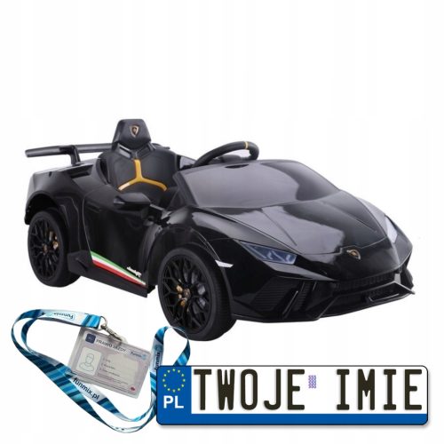 Luksuzni Električni Avto Lamborghini Huracan za Otroke s Ekološkim Usnjem, LED Lučmi, Bluetoothom in USB Vmesnikom