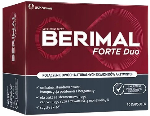 Berimal Forte Duo: Naravna podpora za srce in ožilje, 60 kapsul