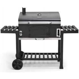    VELIK ŽAR NA OGLJE EL FUEGO ONTARIO XXL LITOŽELEZNA MREŽA DIMNIK ZLOŽLJIVE POLICE