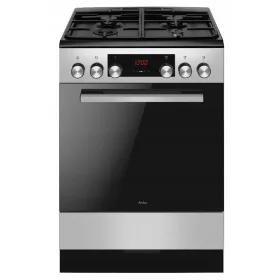    Plinsko-električni štedilnik Amica 6123GE3 Silver Black 77l