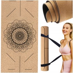 Fit.Me Korkova Joga Podloga 183 cm x 61 cm, Večbarvna