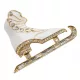  Okrasna naprsna igla, kovinska broška Rhinestone Ice
