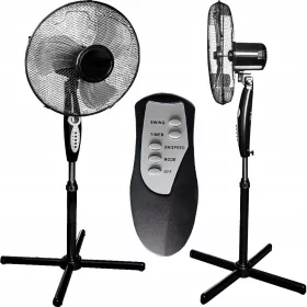   Veliki stoječi talni ventilator s pilotom Prodigy.cat, 40 cm, črna