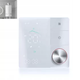   SMART WiFi Matter LCD termostat za ogrevanje s kotlom 5A Bela