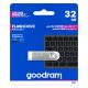 GOODRAM UNO3 32 GB USB 3.2 ključek srebrne barve