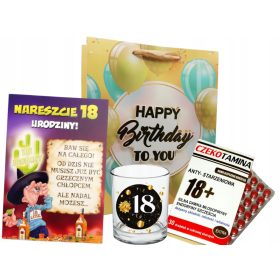   Darilo za 18. rojstni dan prijatelja - Luksuzni Set Kozarec in Čokolada