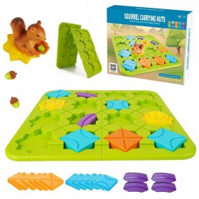 Gra logiczna dla dzieci - Budowanie dróg z wiewiórką