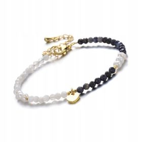   Zapestnica s kamnom Ksiezyc i safirjem ter sladkovodnimi biseri