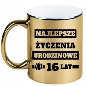   Zlata skodelica za 16. rojstni dan - Darilo za 16 let + Ime, 5