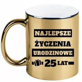 Zlata skodelica za 25. rojstni dan s personalizacijo