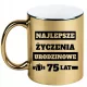 Zlato skodelica za 75. rojstni dan s personalizacijo