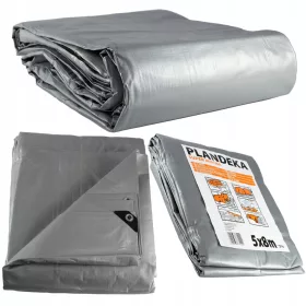   Visokokakovostna vodoodporna srebrna ponjava 4x5 m, 160g/m2, odporna na mraz in UV