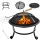  VRTNO KURIŠČE S POKROVOM FIRENZE 54 CM ZA ŽAR TABORNIŠKI OGEN STEEL BLACK
