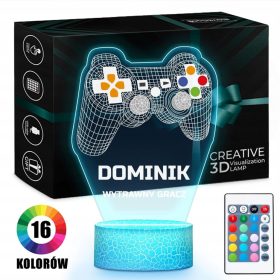   Lampica 3D LED za nočno osvetlitev s personaliziranim motivom gaminga