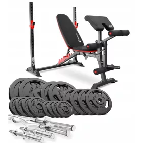    Set 116 kg z večnamensko klopjo, stojali, molitvenikom, litoželeznimi ploščami