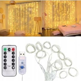 Svetlobna zavesa z LED lučkami 300 - USB napajanje