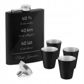   Personalizirana Školjka z Kompletom za Graviranje 4 Jeklenih Kozarcev 250 ml Bachelor Darilo