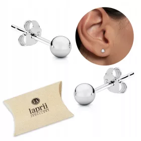    Srebrni kroglični uhani, kroglice, čepki, srebro 925 LAPRII