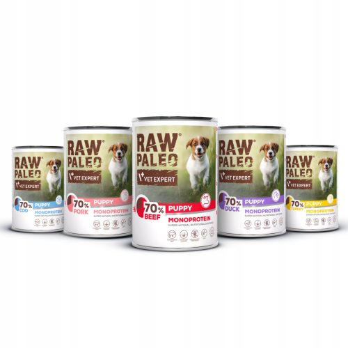 RAW PALEO PASJI MLADIČ 400g komplet 5 okusov pasje hrane za mladičke - 5x400g