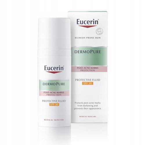 Eucerin DermoPure zaščitni dnevni fluid-krem za obraz pri nagnjenosti k aknastim madežem, SPF 30